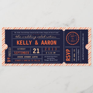 Faire-part de mariage diagonal de rayure de billet