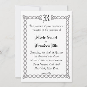 Faire-part de mariage d'infini blanc