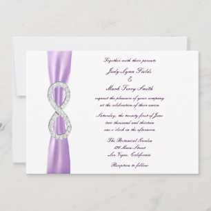 Faire-part de mariage d'infinité de diamant de lav