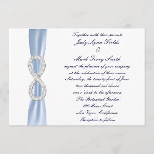 Faire-part de mariage d'infinité Diamant Bleu