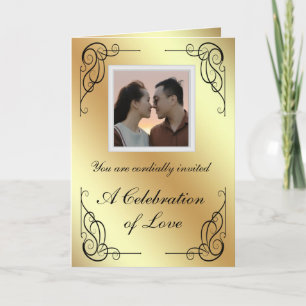 Faire-part de mariage d'or