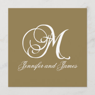 Faire-part de mariage d'or M Modèle