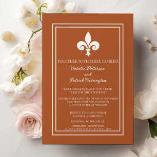 Faire-part de mariage d'Orange Brûlé