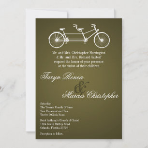 faire-part de mariage double Brown 5x7