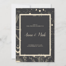 Faire-part de mariage du Boho céleste