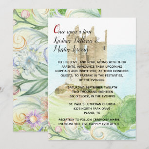 Faire-part de mariage du château de fée