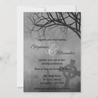 Faire-part de mariage du cimetière gothique de fum