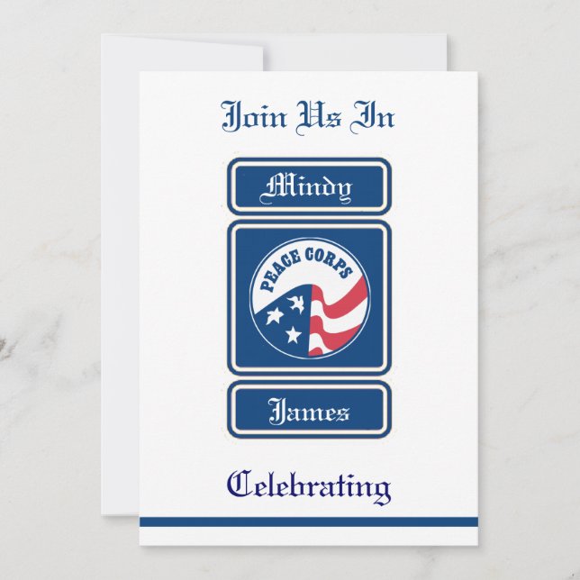 Faire-part de mariage du Corps de la paix (Devant)