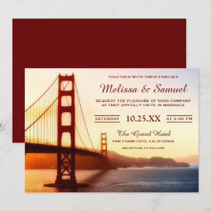 Faire-part de mariage du Golden Gate Bridge