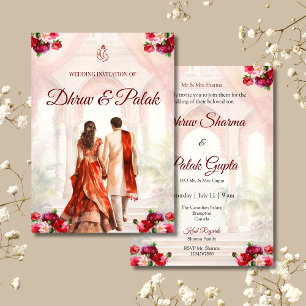 Faire-part de mariage du hindou indien faire-part 