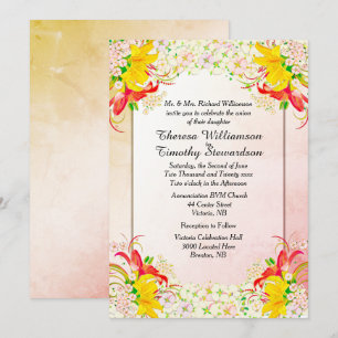 Faire-part de mariage du jardin fleuri