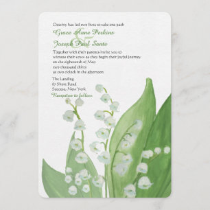 Faire-part de mariage du muguet