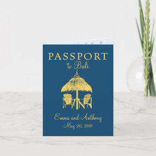 Faire-part de mariage du passeport de Bali