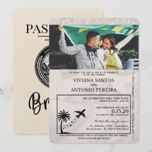 Faire-part de mariage du passeport ivoirien Brésil