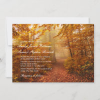 Faire-part de mariage du sentier forestier romanti