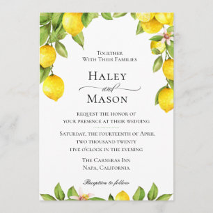 Faire-part de mariage du verger de Citrus