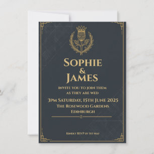Faire-part de mariage écossais I Thistle Heraldiqu