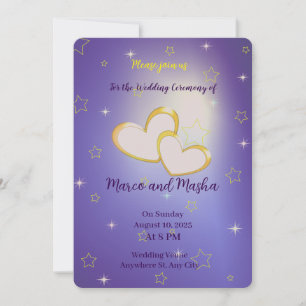 Faire-part de mariage écrit dans les étoiles