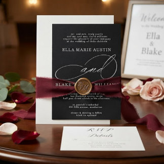 Faire-part de mariage écriture romantique moderne