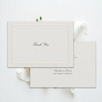 Faire-Part de Mariage Écru Moderne Classique à Dou