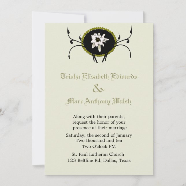Faire-part de mariage Edelweiss (Devant)