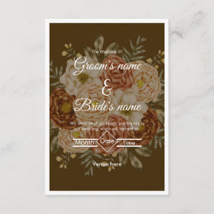 Faire-part de mariage Élégance Florale Rustique