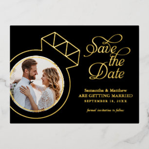 Faire-part de mariage élégant avec photo