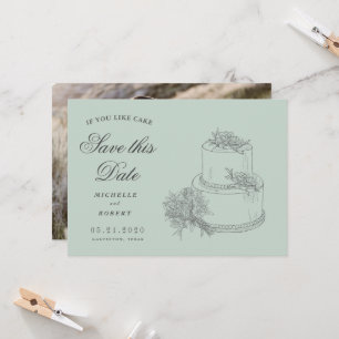 Faire-part de mariage élégant avec photo