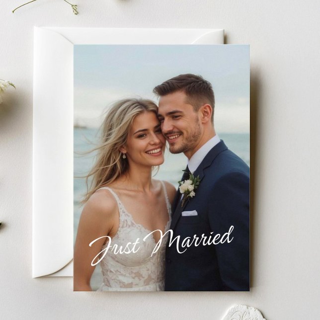 Faire-part de mariage élégant avec photo de mariag (Créateur téléchargé)