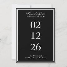 Faire-part de mariage élégant avec Save the Date