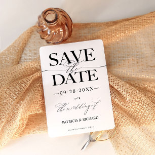 Faire-part de mariage élégant avec typographie pou