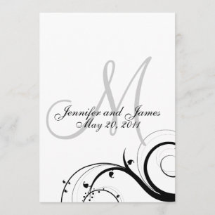 Faire-part de mariage Élégant de monogramme à bala
