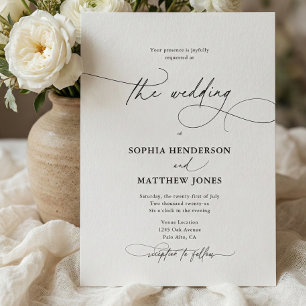 Faire-part de mariage élégant et fantaisiste avec