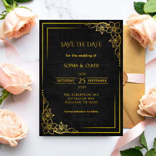 Faire-part de mariage élégant et gothique Dark Aca
