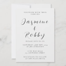 Faire-part de mariage élégant et minimal