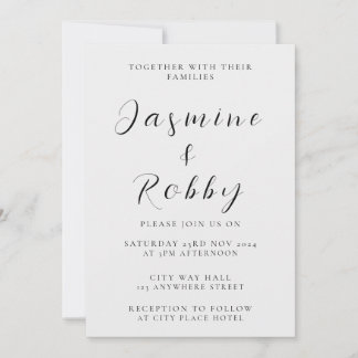 Faire-part de mariage élégant et minimal