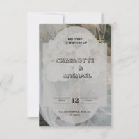 Faire-Part De Mariage Élégant Gris Et Marron