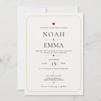 Faire-part de mariage Elegant Heart