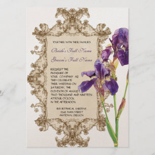 Faire-part de mariage élégant - iris élégant