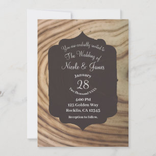 Faire-Part de Mariage Élégant Minimaliste à Grain