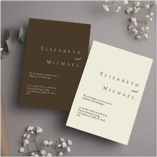 Faire-part de mariage élégant minimaliste bohème s