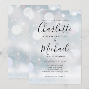Faire-part de mariage Elegant Signature Winter Fro