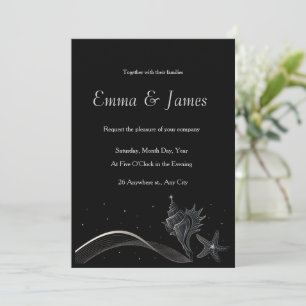 Faire-part de mariage élégant sur le thème de la m