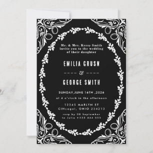 Faire-Part de Mariage Élégant Vintage