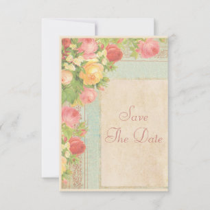Faire-part de mariage élégant vintage Roses