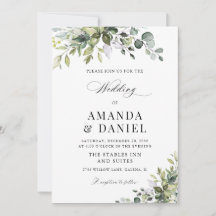 Faire-part de mariage Élégante Verdure
