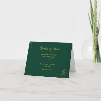 Faire-part de mariage Emerald Romance