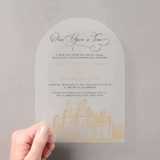 Faire-part de mariage en acrylique conte de fées a (In situ (ordinateur de poche))