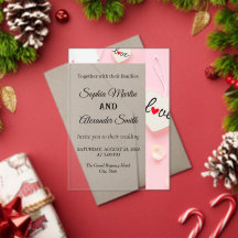 Faire-part de mariage en acrylique moderne