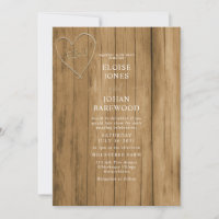 Faire-part de mariage en bois sculpté